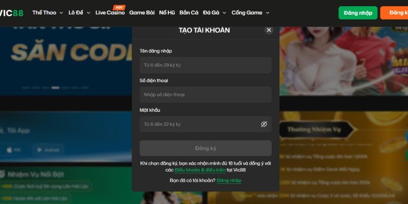Bốn bước kích hoạt khuyến mãi live casino