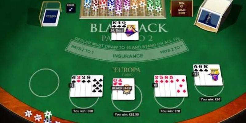 Game bài blackjack online với tỷ lệ thưởng hấp dẫn